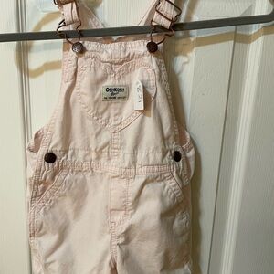 VTG OshKosh B’gosh 4T/4A Kids Pink Shortalls Heart Back 🩷✨